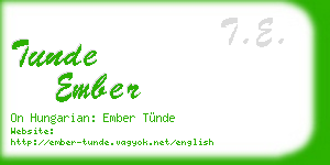 tunde ember business card